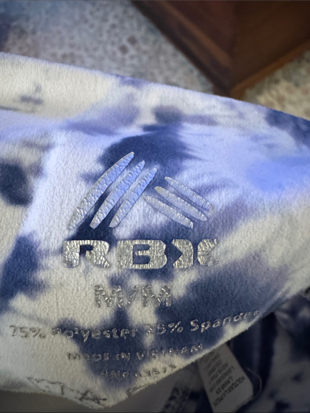 RBX Blue and White Tie-Dye Leggings Size M EUC